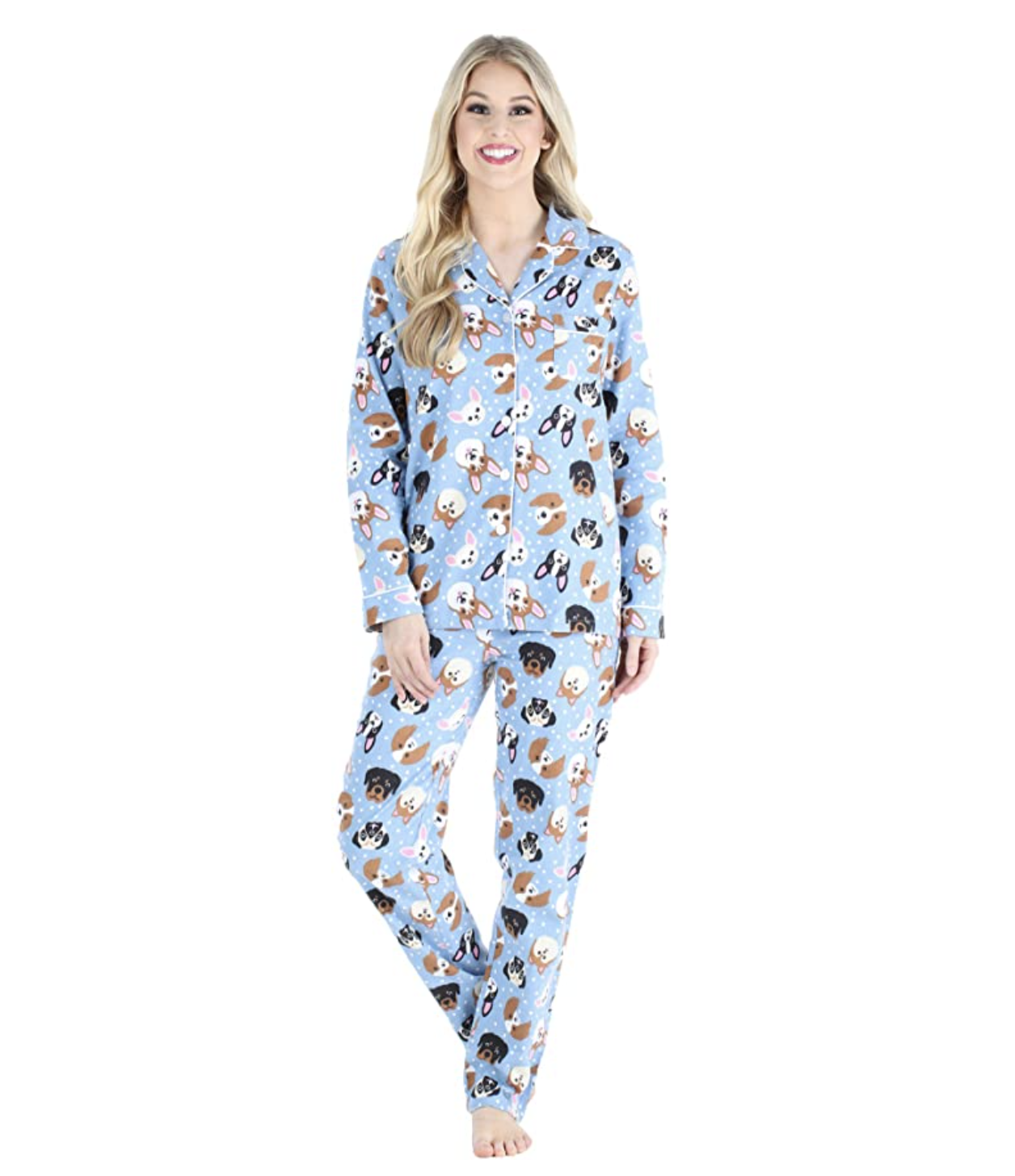 PajamaMania Pet Lover’s Machine Washable Flannel Pajamas