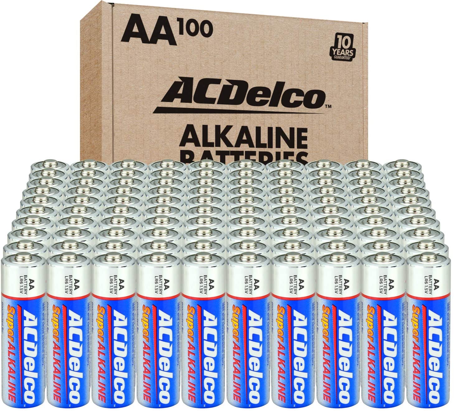ACDelco Maximum Power Super Alkaline AA Batteries, 100-Count