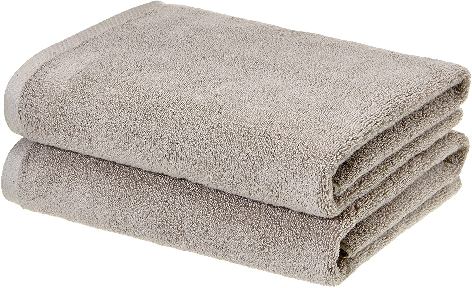 Amazon Basics Lightweight Cotton Bath Towels, 2-Piece