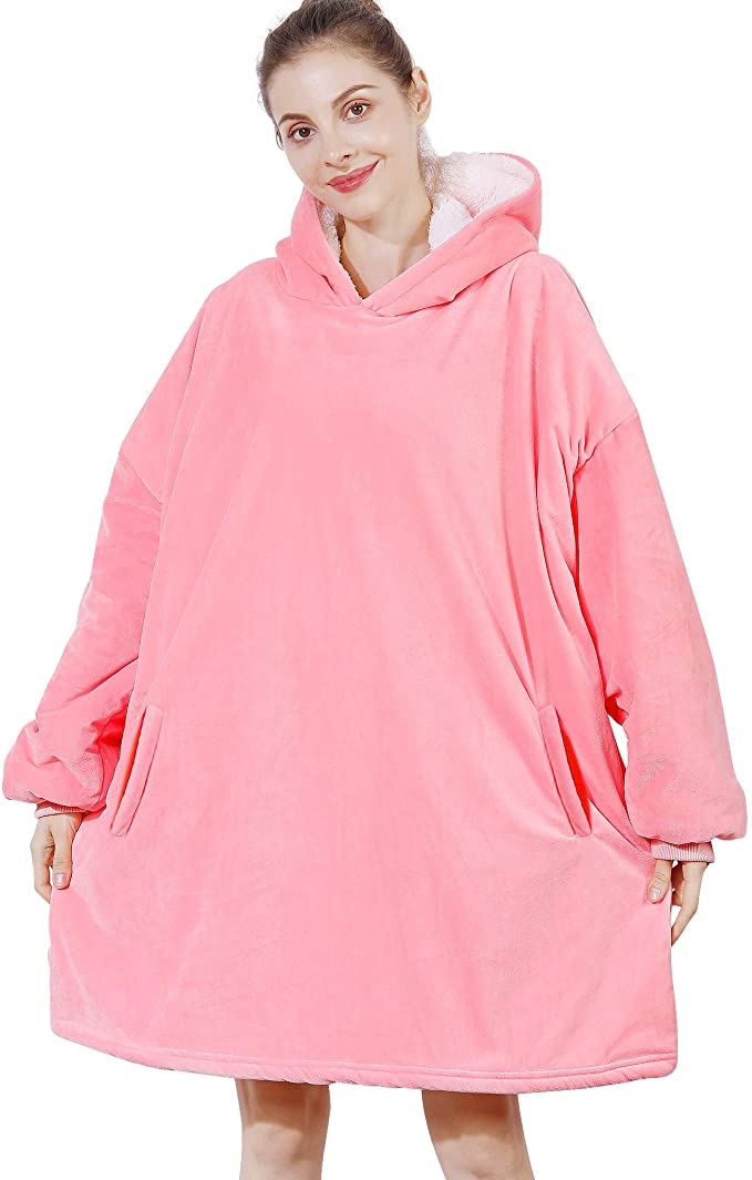 AmyHomie Micro Plush Shrink-Resistant Hooded Blanket