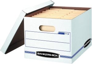 Bankers Box Double Wall Cardboard Storage Boxes, 6-Pack