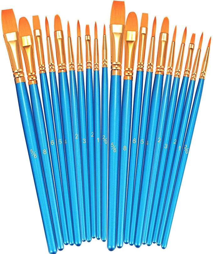 Bosobo Professional Detail Paint Brushes, 20-Piece