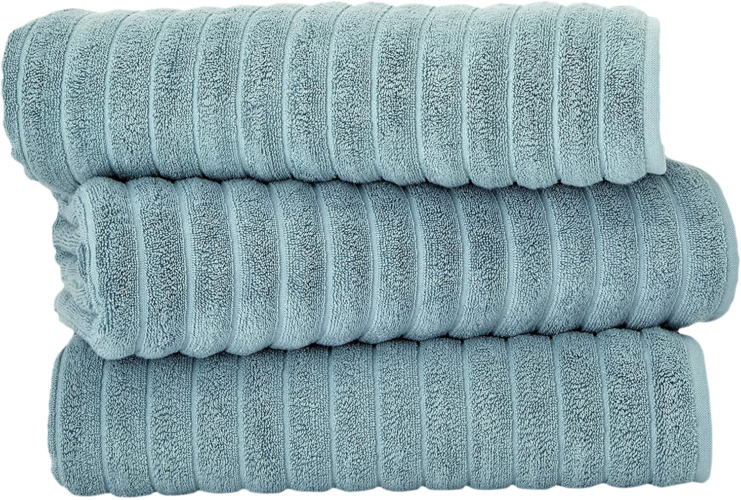 Classic Turkish Towels Ribbed Flat Woven Towel, 3-Pack