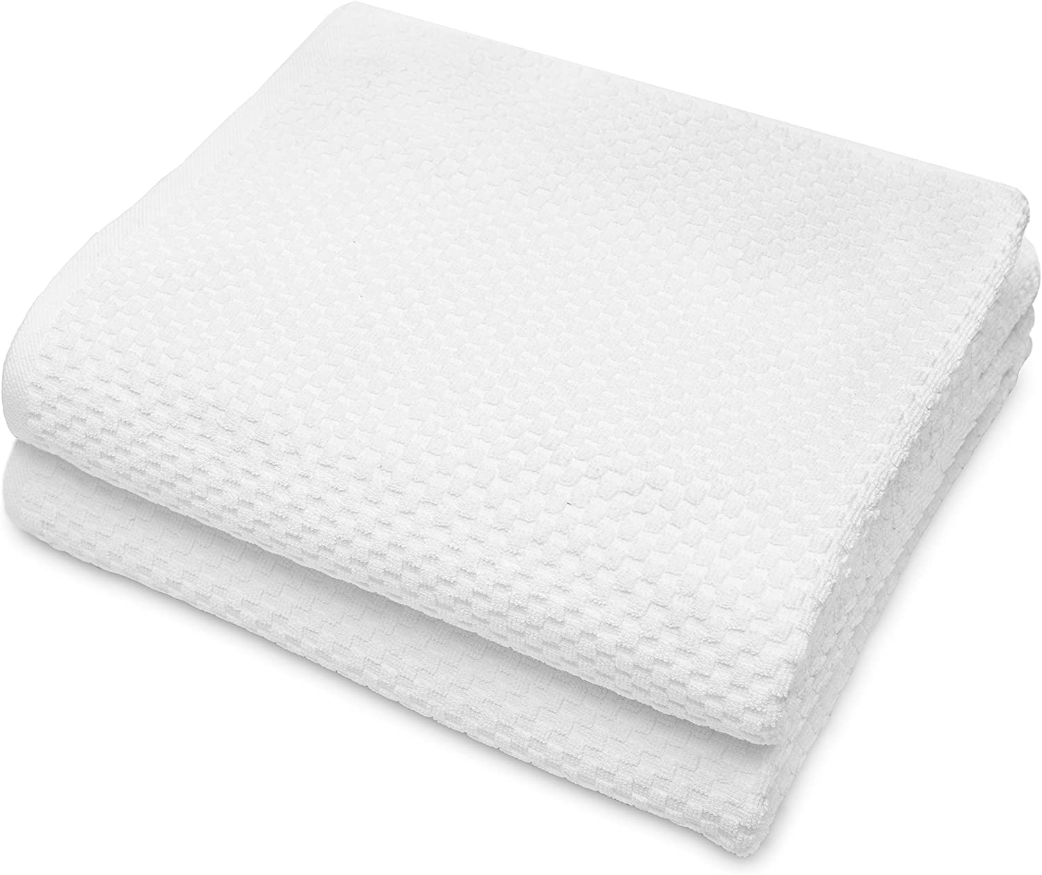 COTTON CRAFT Ringspun Cotton Flat Woven Towel, 2-Pack