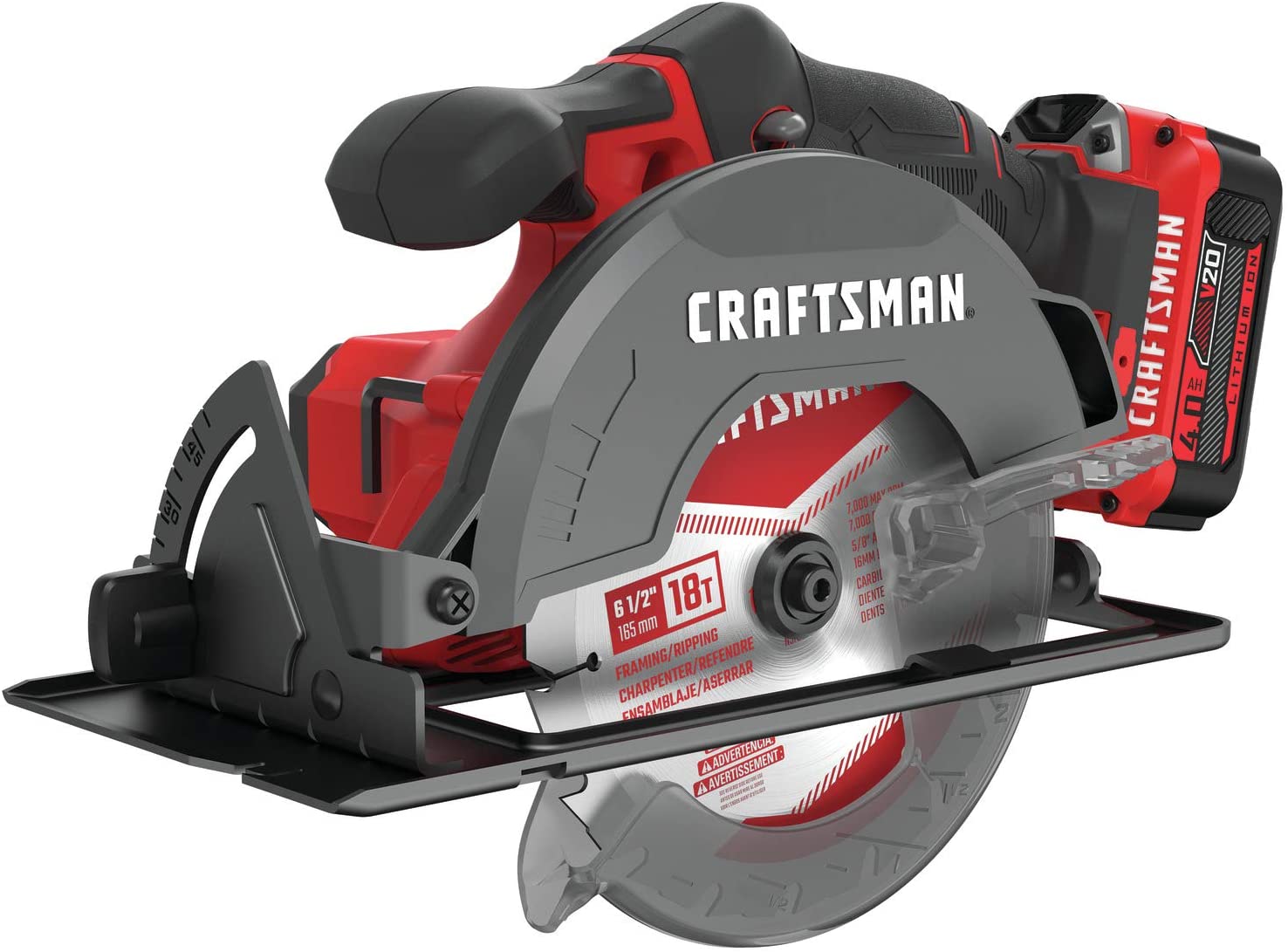 CRAFTSMAN CMCS500M1 Fast Cutting Beveling Circular Saw Kit, 6.5-Inch