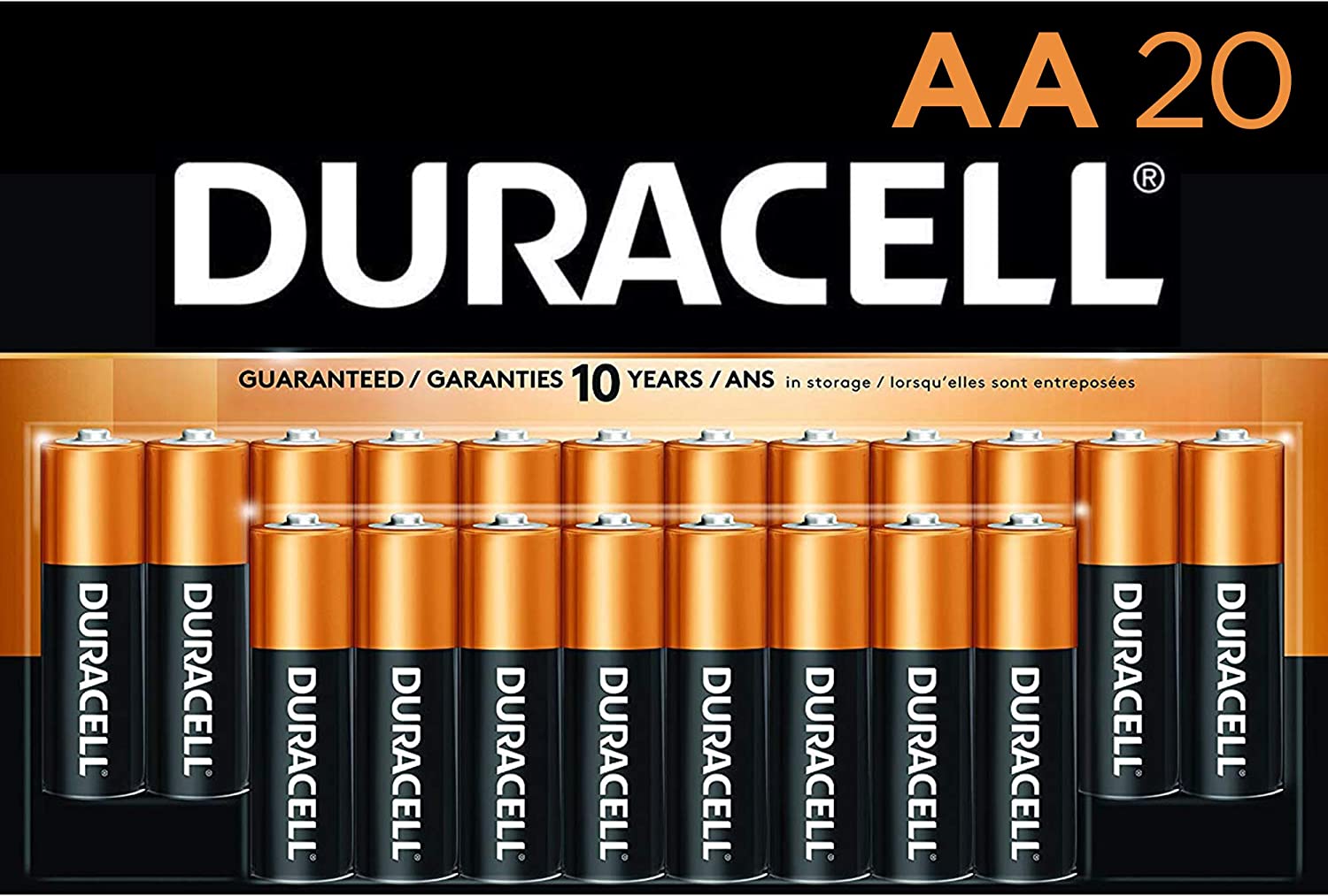 Duracell CopperTop Alkaline AA Batteries, 20-Count