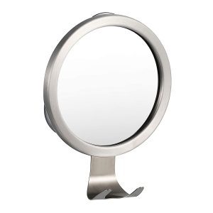 Ettori Stainless Steel Hooked Shower Mirror