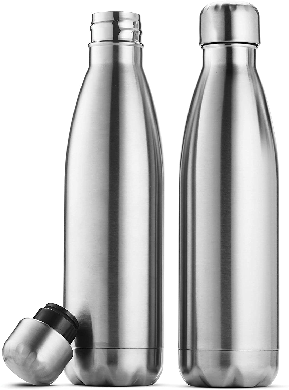 FineDine Unbreakable Stainless Steel Water Bottle, 2-Pack