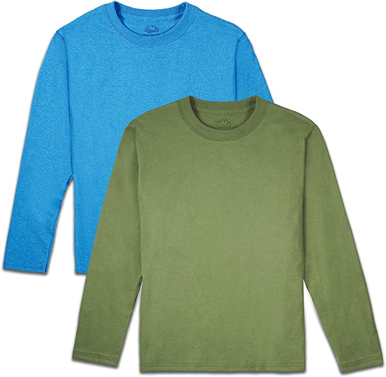 Fruit Of The Loom Jersey Boys’ Long-Sleeve Shirts, 2-Pack
