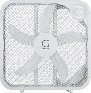 Genesis 3-Speed White Box Electric Fan, 20-Inch