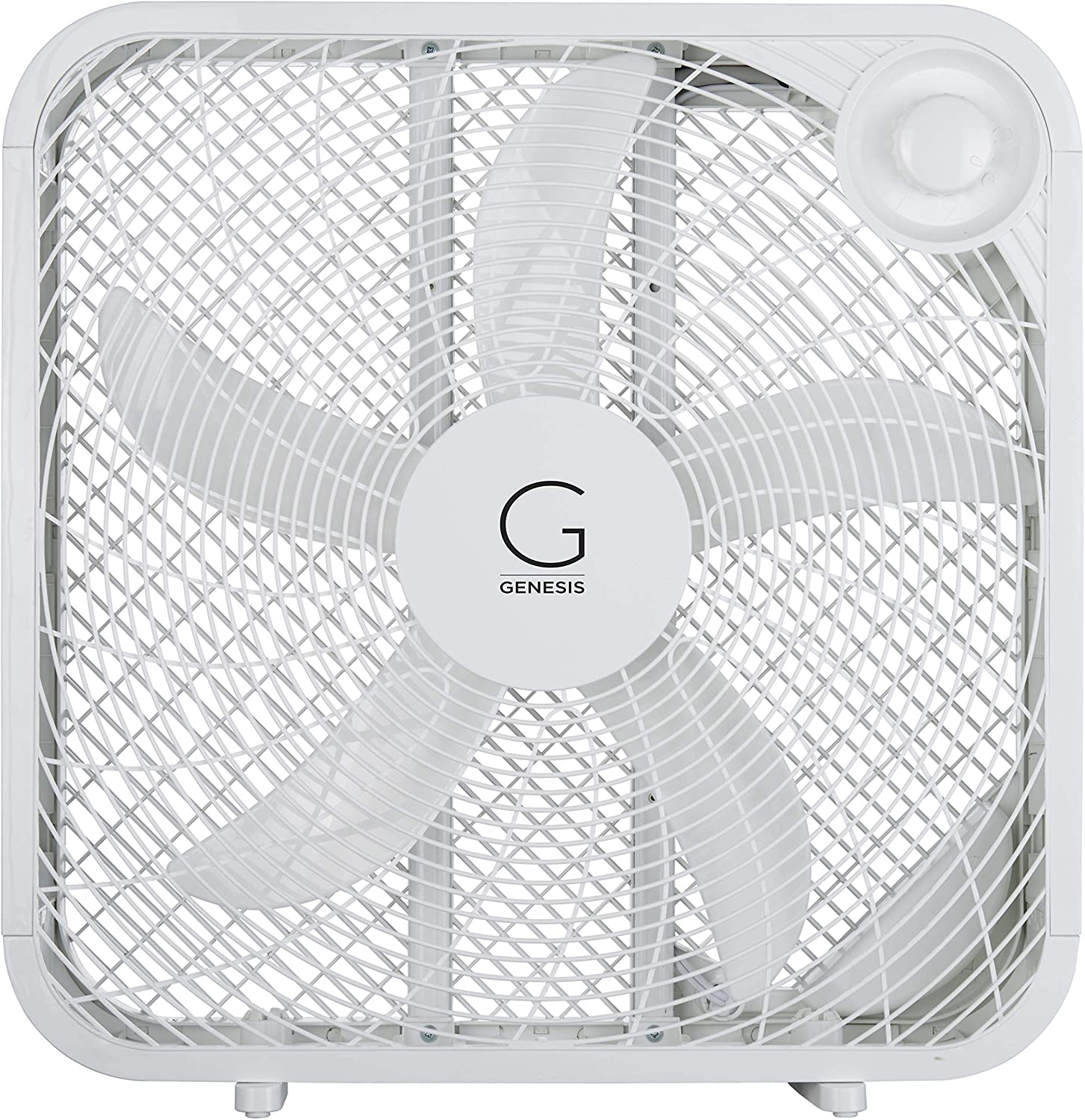Genesis 3-Speed White Box Electric Fan, 20-Inch