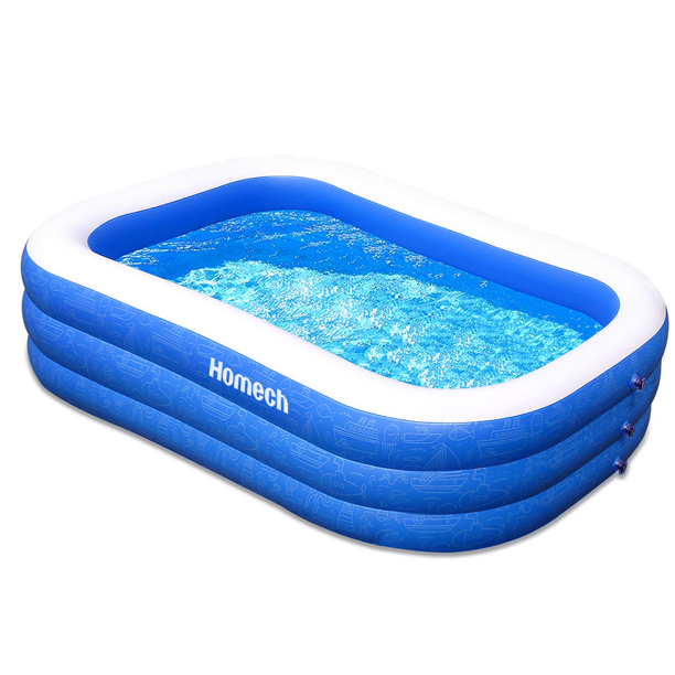 Homech Outdoor BPA-Free Inflatable Pool, 118-Inch