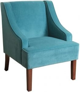 HomePop Soft Velvet Elegant Accent Chair