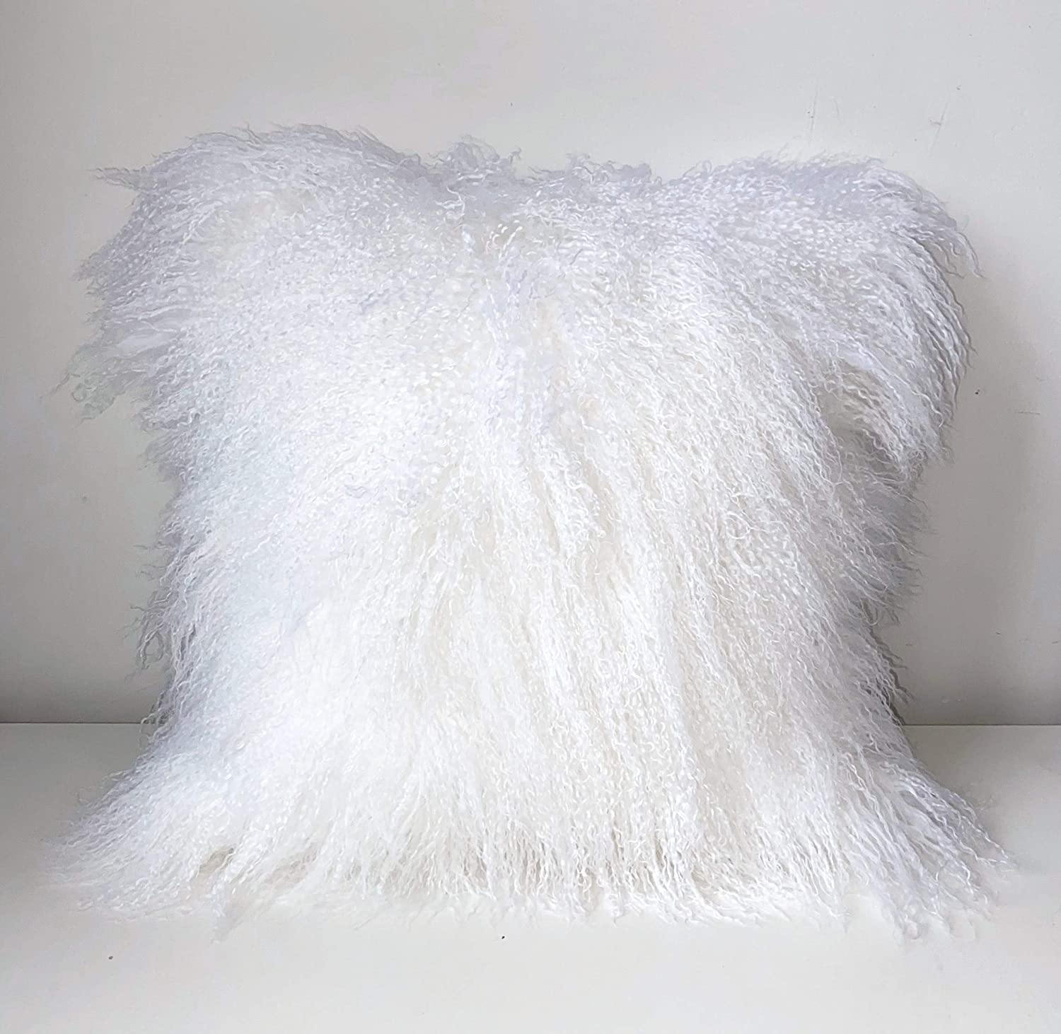 KumiQ 100% Real Mongolian Lamb Fur Pillow