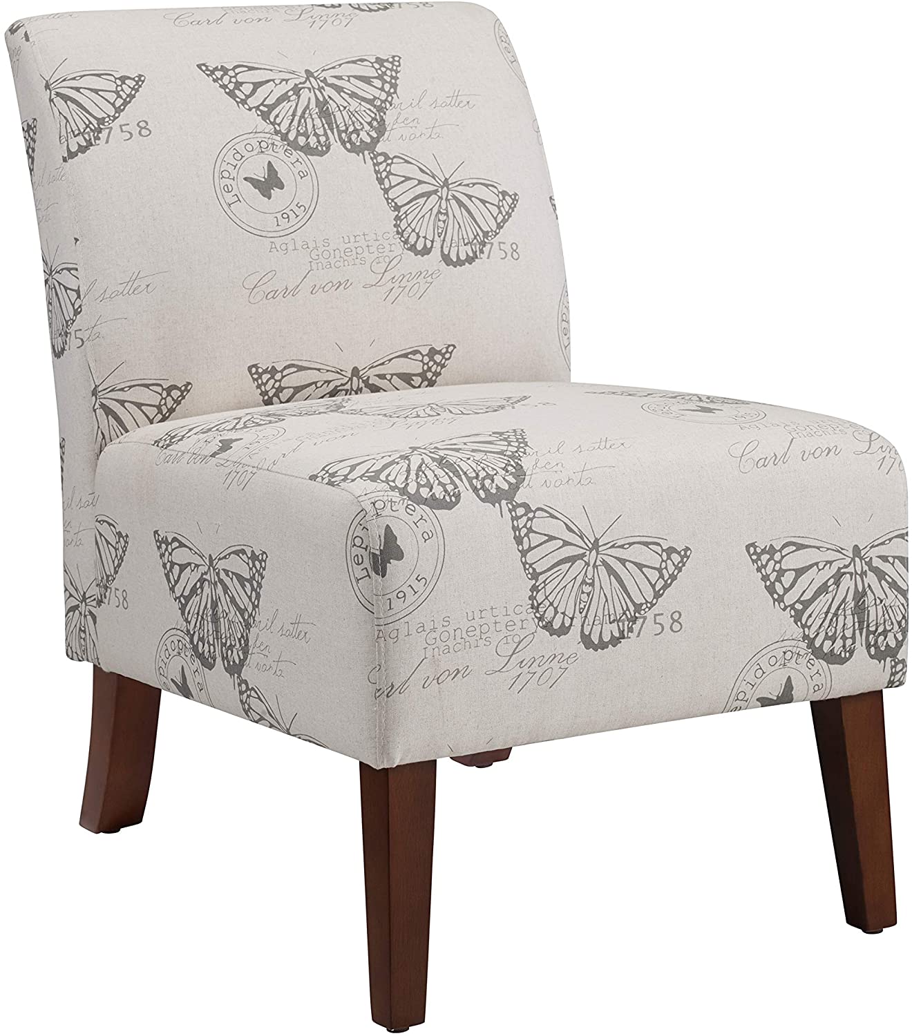 Linon Armless Butterfly Accent Chair