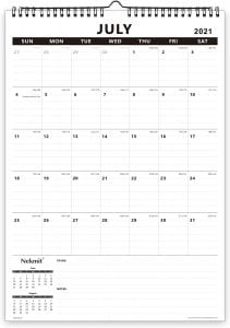 Nekmit 2021-2022 Yearly Monthly Student Wall Calendar