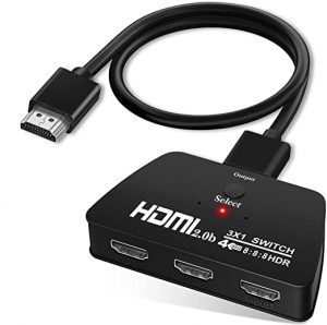 NEWCARE Plug-In Corrosion-Resistant HDMI Switch, 3-Port