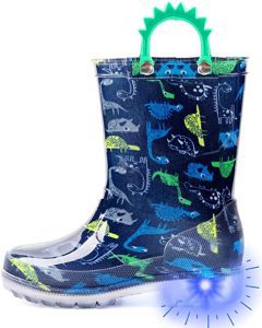 Outee Flashing Lights Toddler Boy Rain Boots