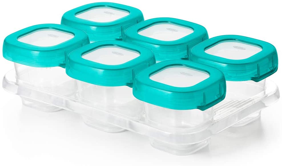 OXO Tot Leak-Proof 2-Ounce Baby Food Freezer Containers, 6-Pack
