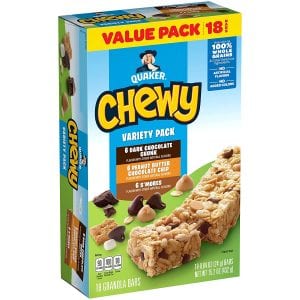 Quaker Variety Pack Chewy Granola Bars, 18-Count