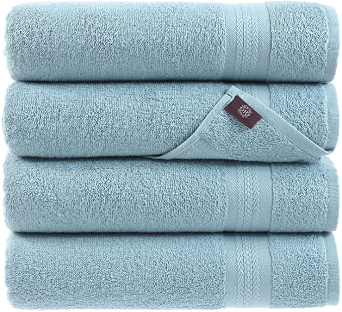 REGAL RUBY Turkish Cotton Bath Towels, 4-Piece