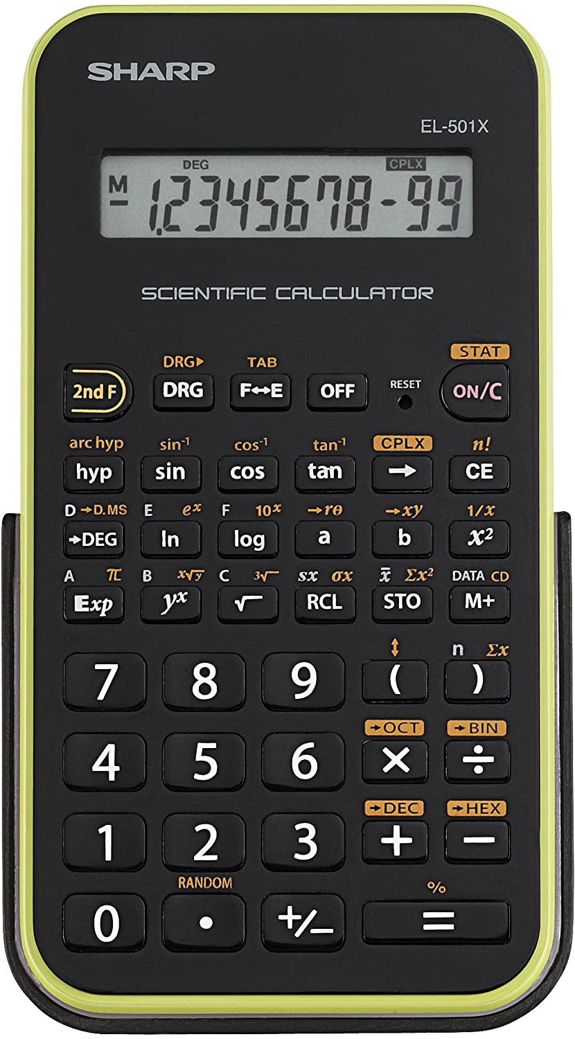 Sharp EL-501XBGR Ergonomic LCD Scientific Calculator