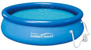 Summer Waves Quick Install Filtering Inflatable Pool, 120-Inch