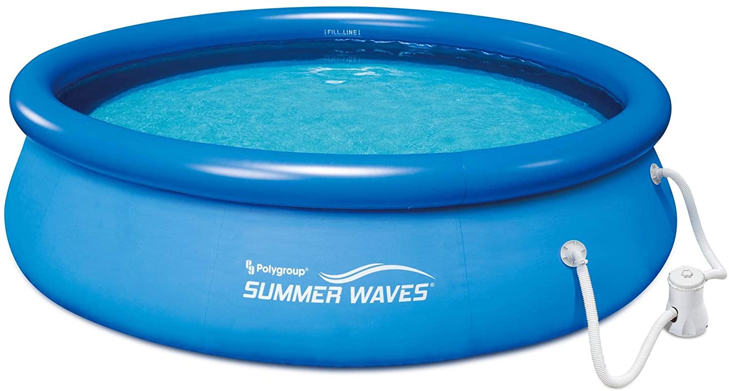 Summer Waves Quick Install Filtering Inflatable Pool, 120-Inch