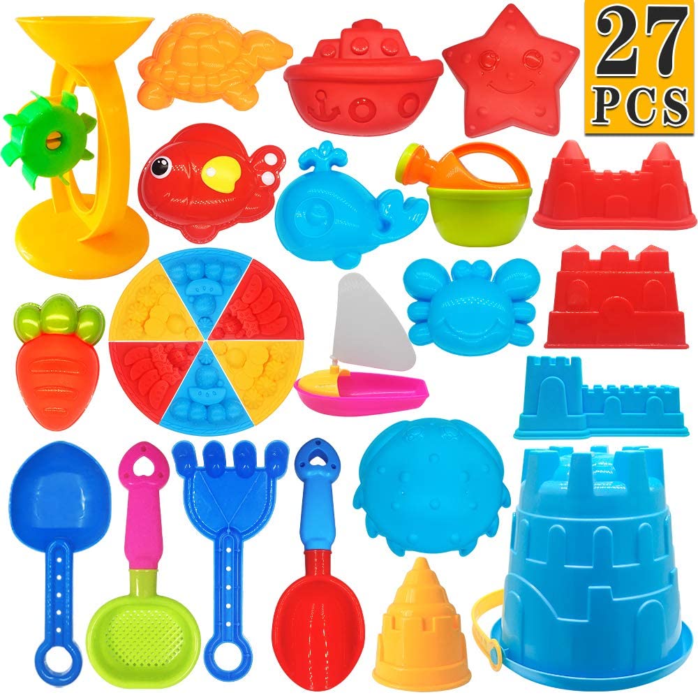 ToyerBee Plastic Beach Rake Toys, 27-Piece