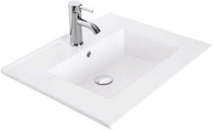 U-Eway Scratch-Resistant Drop-In Traditional Bath Sink, 24-Inch