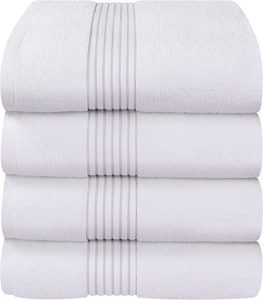 Utopia Towels Spa Ring Spun Cotton Bath Towels, 4-Piece