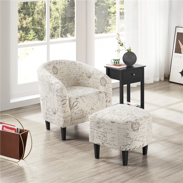 YAHEETECH Upholstered Writing Accent Chair