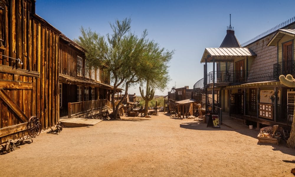 Old Western Goldfield Ghost Town