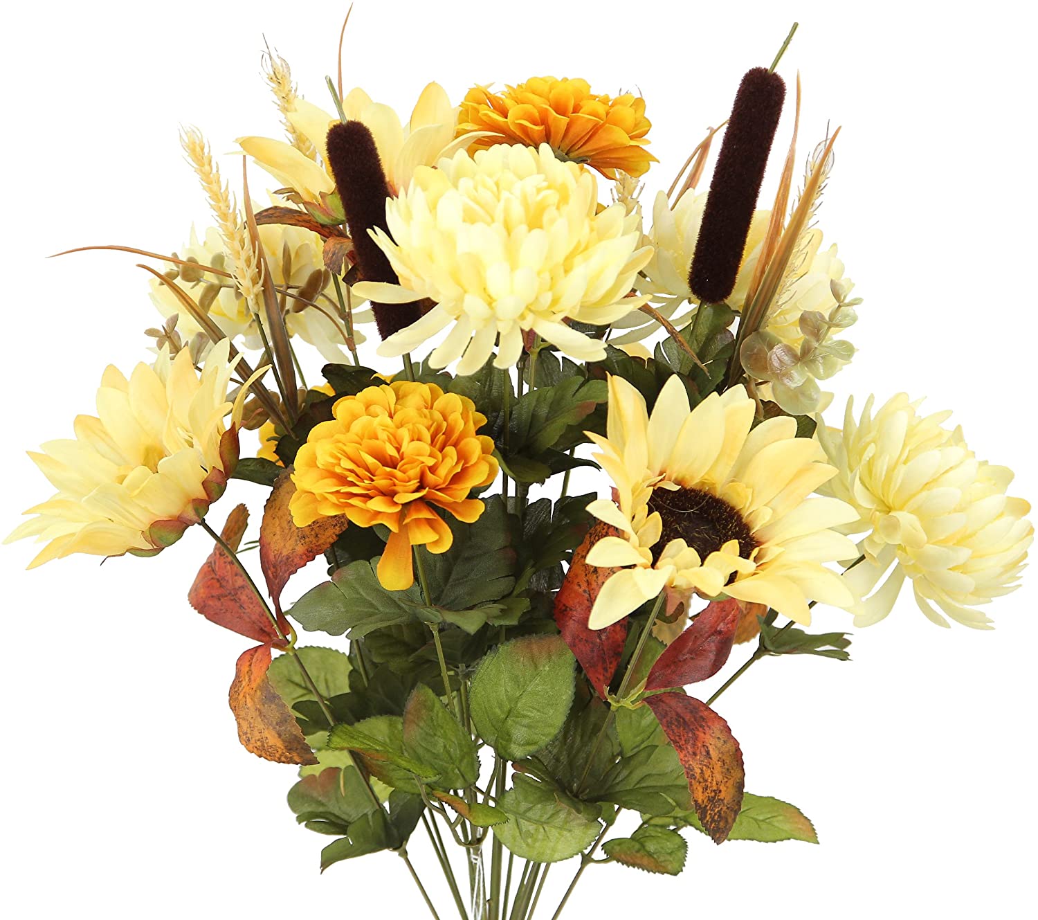 Admired By Nature Fall Artificial Sunflower & Mixed Flowers, 18-Piece