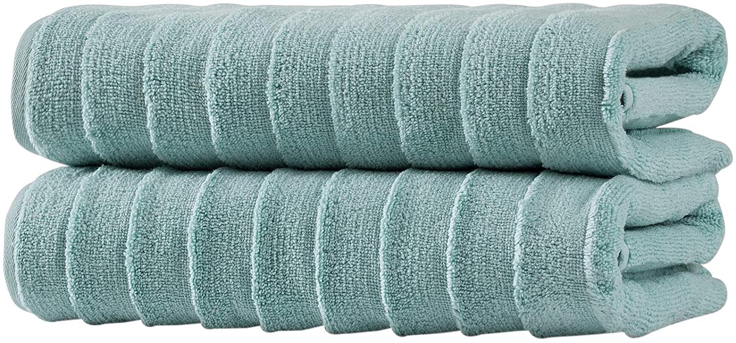 Bagno Milano Lightweight Plush Ribbed Bath Towels, 2-Pack