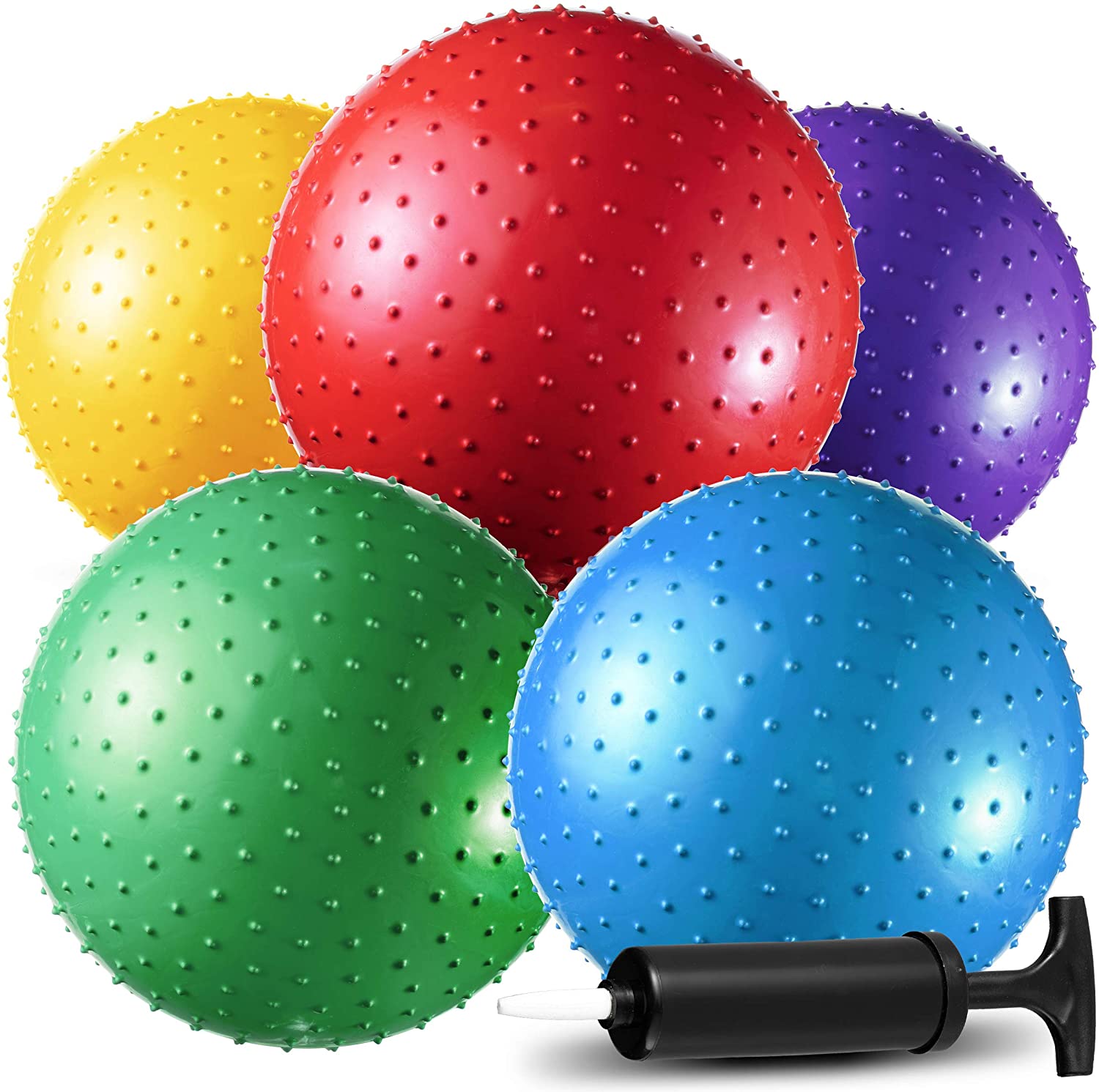 Bedwina Textured Outdoor Balls For Kids, 5-Pack