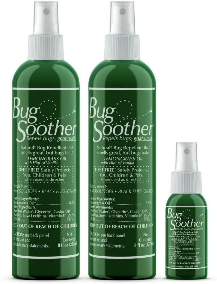 Bug Soother Lemongrass Essential Oil Bug Spray, 3-Pack
