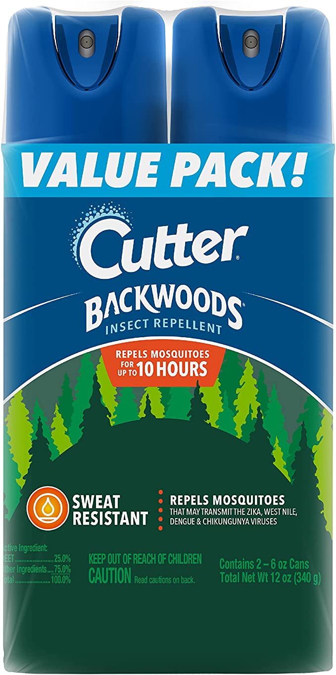 Cutter Backwoods Sweat Resistant Bug Spray, 2-Pack