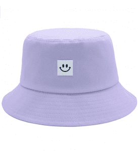 CZZSTANCE Smile Face Cotton Bucket Hat