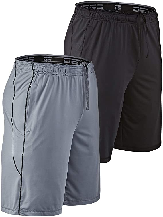 DEVOPS Men’s Dri-Fit UPF 50+ Athletic Shorts, 2-Pack