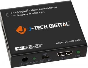 J-Tech Digital 4K Ultra HD HDMI 18Gbps Audio Extractor