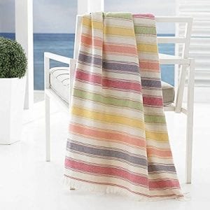 Kassatex Oversized Extra Large Flat Woven Beach Towel
