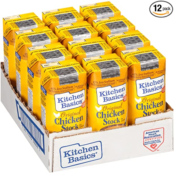 Kitchen Basics MSG-Free Boxed Chicken Broth Stock, 12-Pack