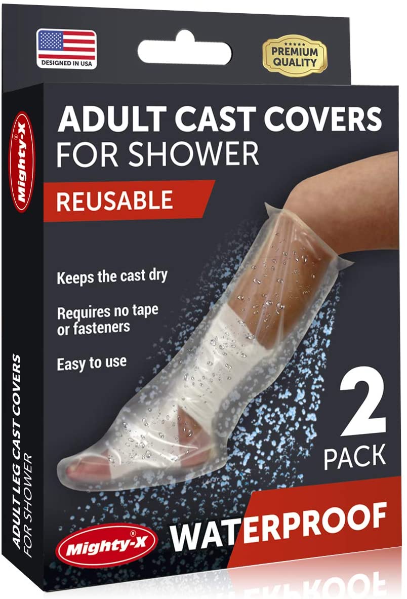 Mighty-X No-Tape Waterproof Leg Cast Cover