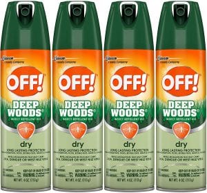 OFF! Deep Woods Dry-Touch Bug Spray & Mosquito Repellent, 4-Pack