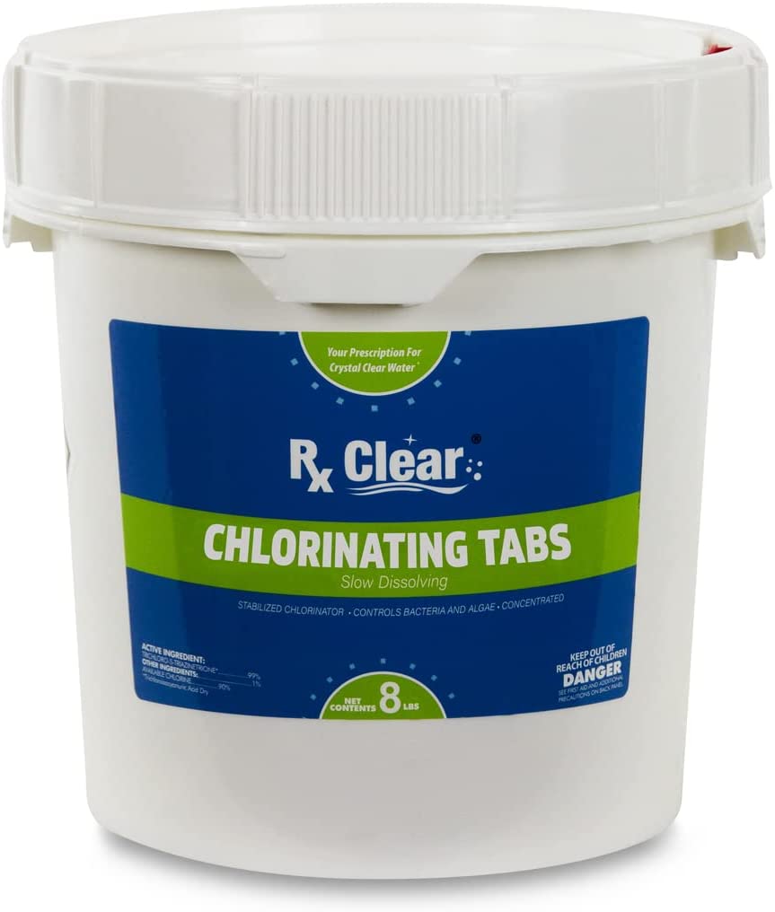 Rx Clear Jumbo Chlorine Pool Tablets, 3-Inch