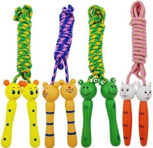 Sackorange Cute Handle Jump Rope For Kids, 4-Pack