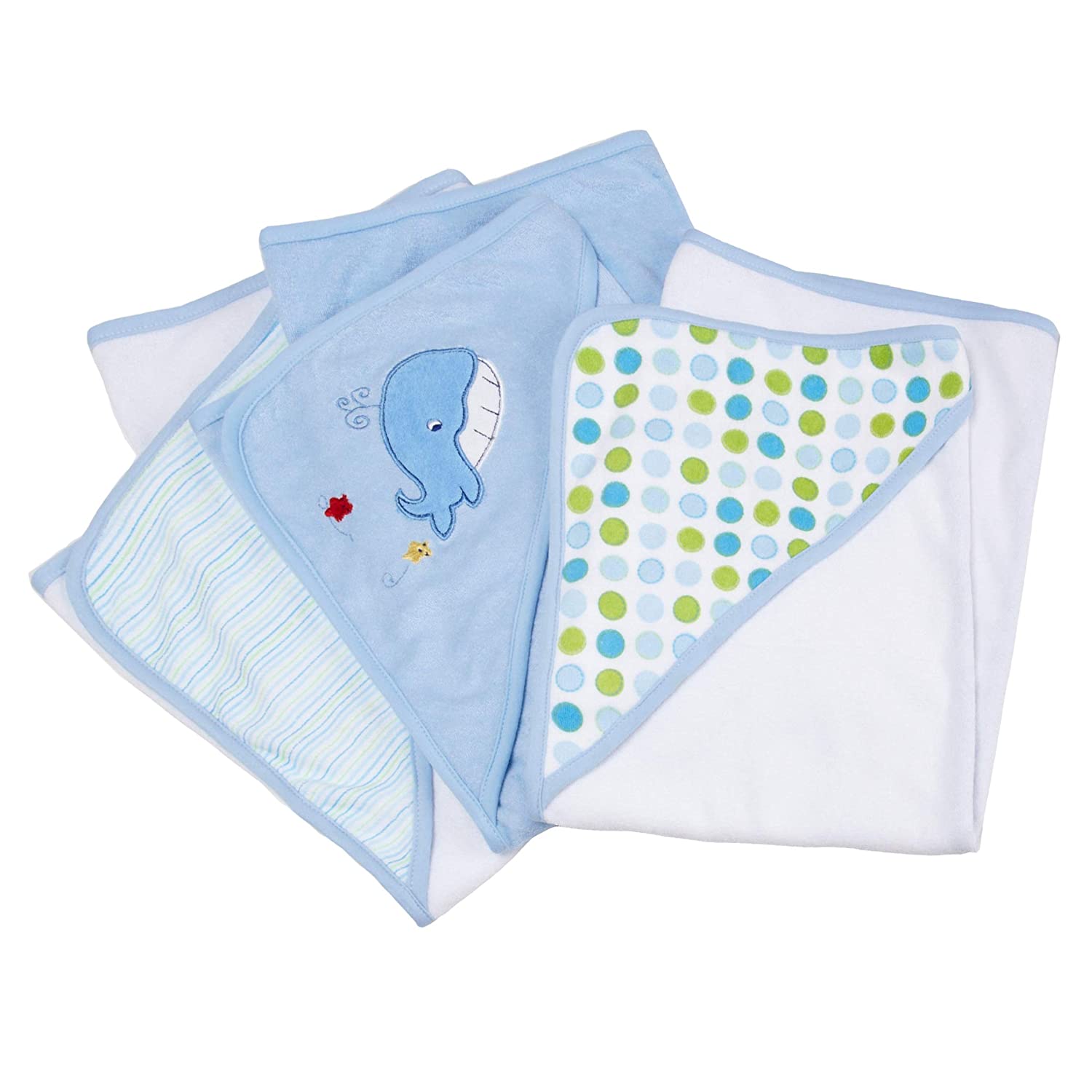 Spasilk Baby Soft Terry Hooded Towel Set, 3-Pack