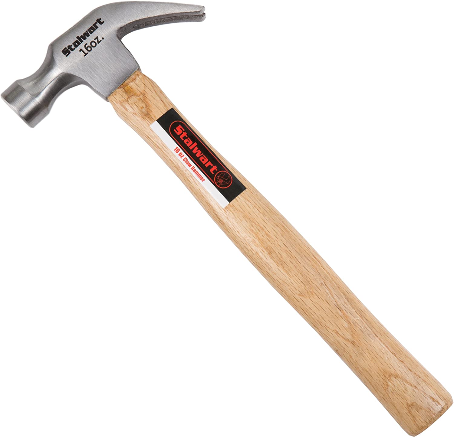 Stalwart 75-HT3000 Natural Hardwood Claw Hammer, 16-Ounce