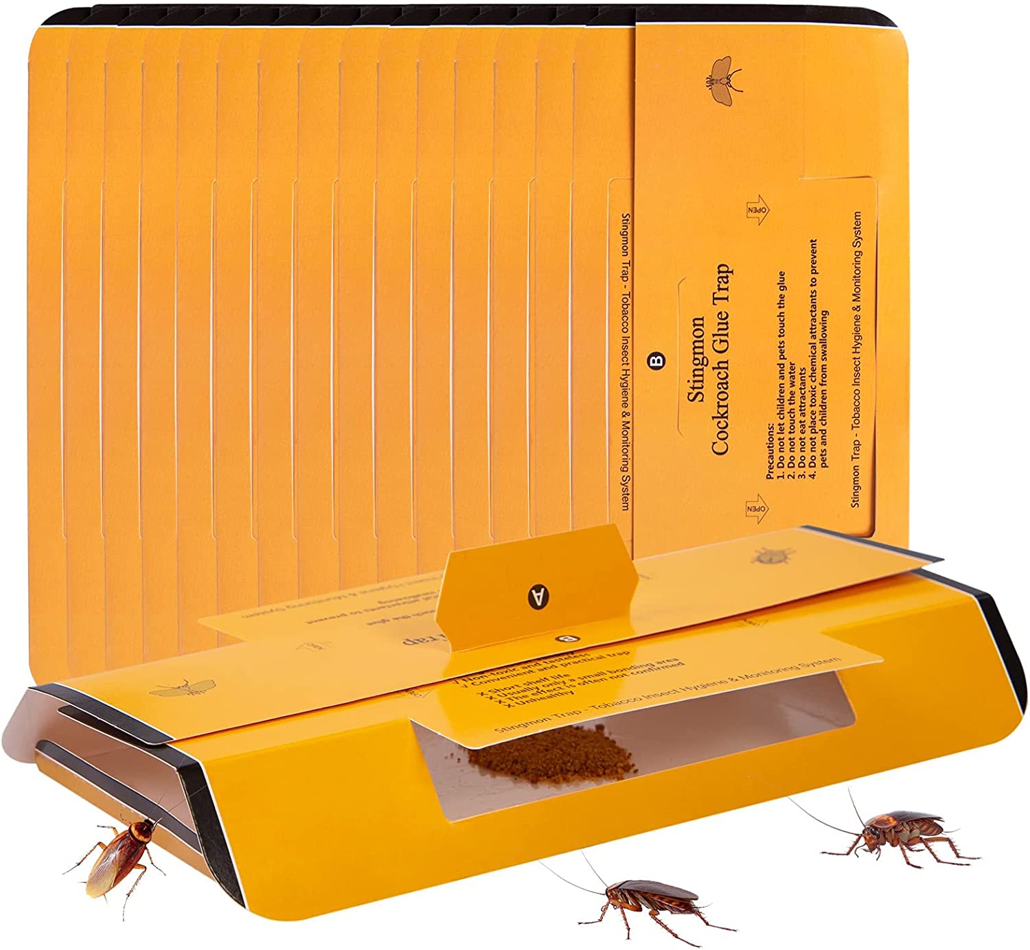 Stingmon Paper Glue Trap For Cockroaches, 12-Pack